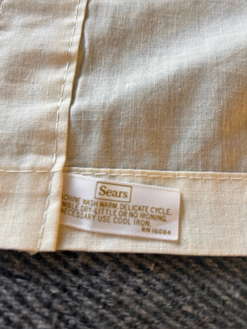 Vintage SEARS 2-pcs 70-80’s Kitchen Window Cotton Curtains Fruit Motif #0410267